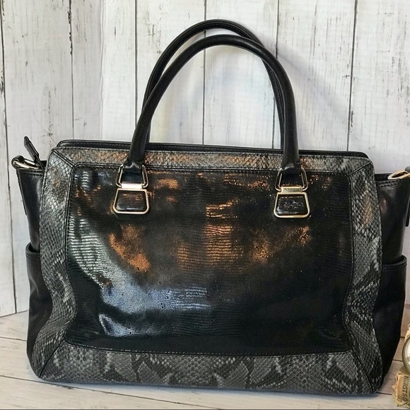 Cole Haan Hayden Kendra Snakeskin Tote Handbag - Picture 2 of 16